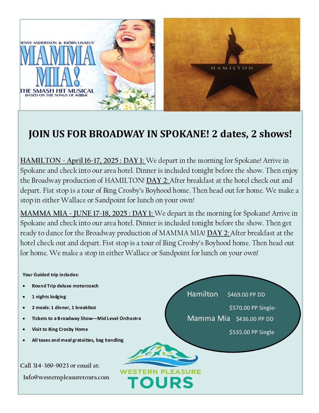 Broadway in Spokane – Mamma Mia June 17-18, 2025