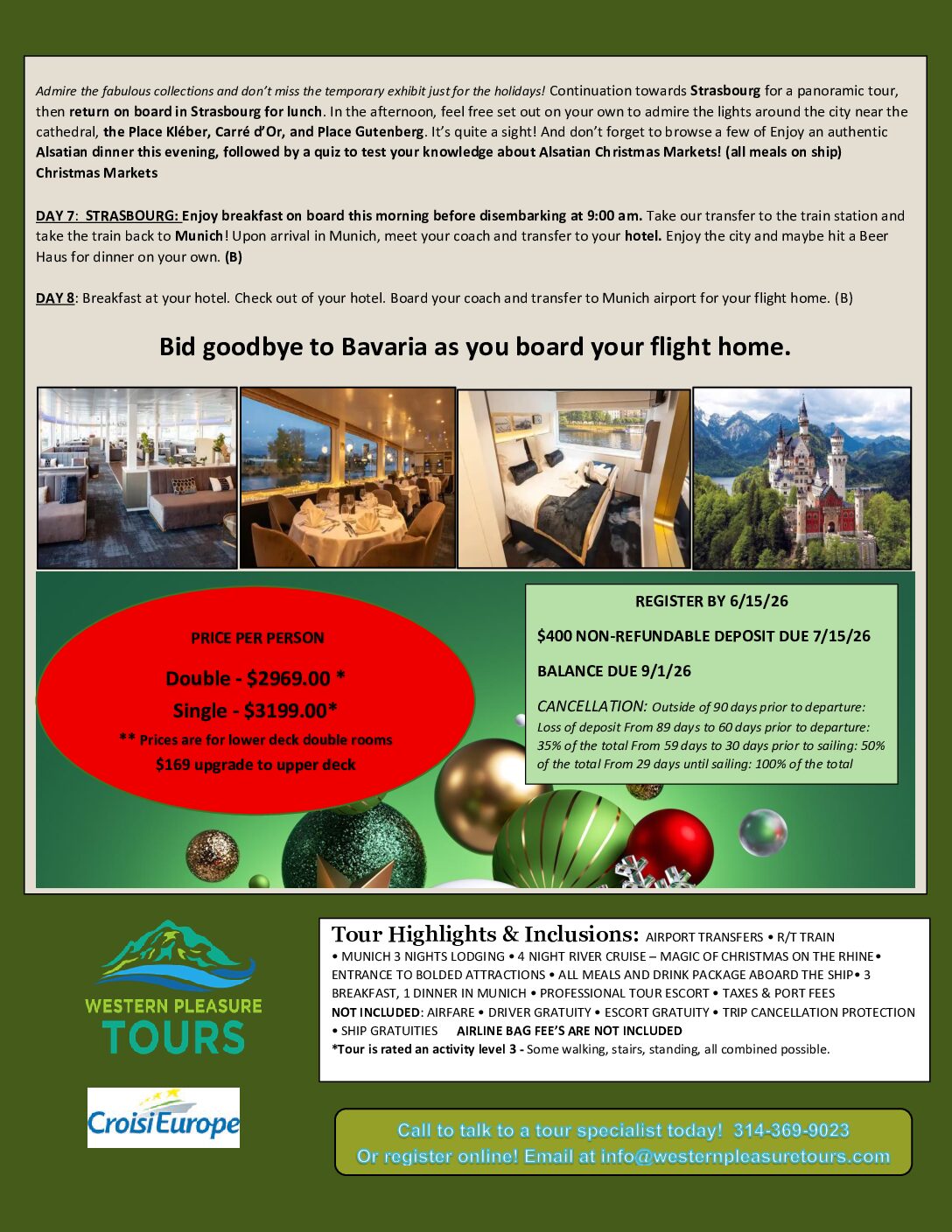 Christmas Markets European River Cruise  PAGE 2    Click on flyer to Register